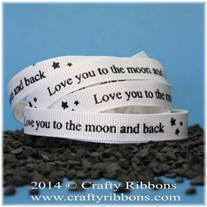 Aliens Ribbon - Moon and back White